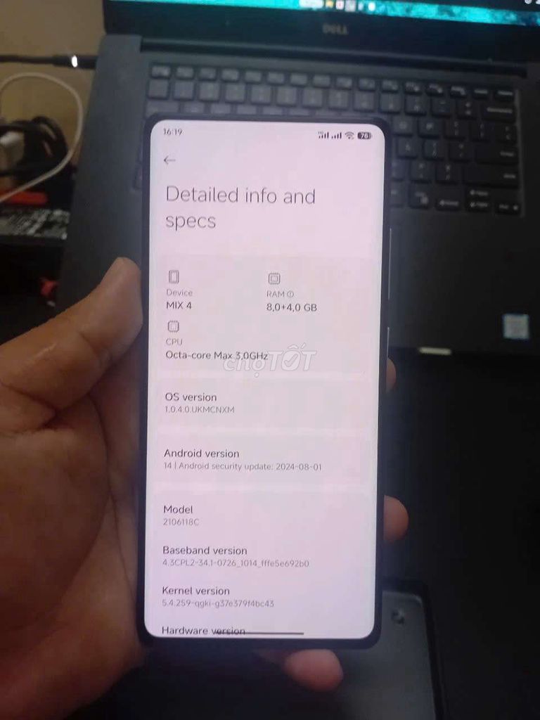 Xiaomi Mi Mix 4 Trắng 256GB - mẻ gốm phần loa. Mua bán Điện thoại tại Quận Bắc Từ Liêm Hà Nội được đăng bởi Nguyễn Bá Thiên  hình 1