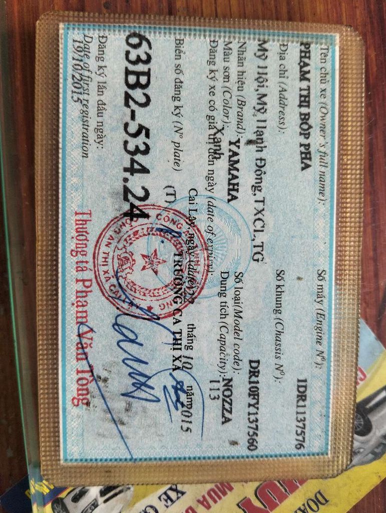 Thanh lý xe Yamaha Nozza 2015. Mua bán Xe máy tại Thành phố Dĩ An Bình Dương được đăng bởi câm đô kim ngoc QL1A  hình 5