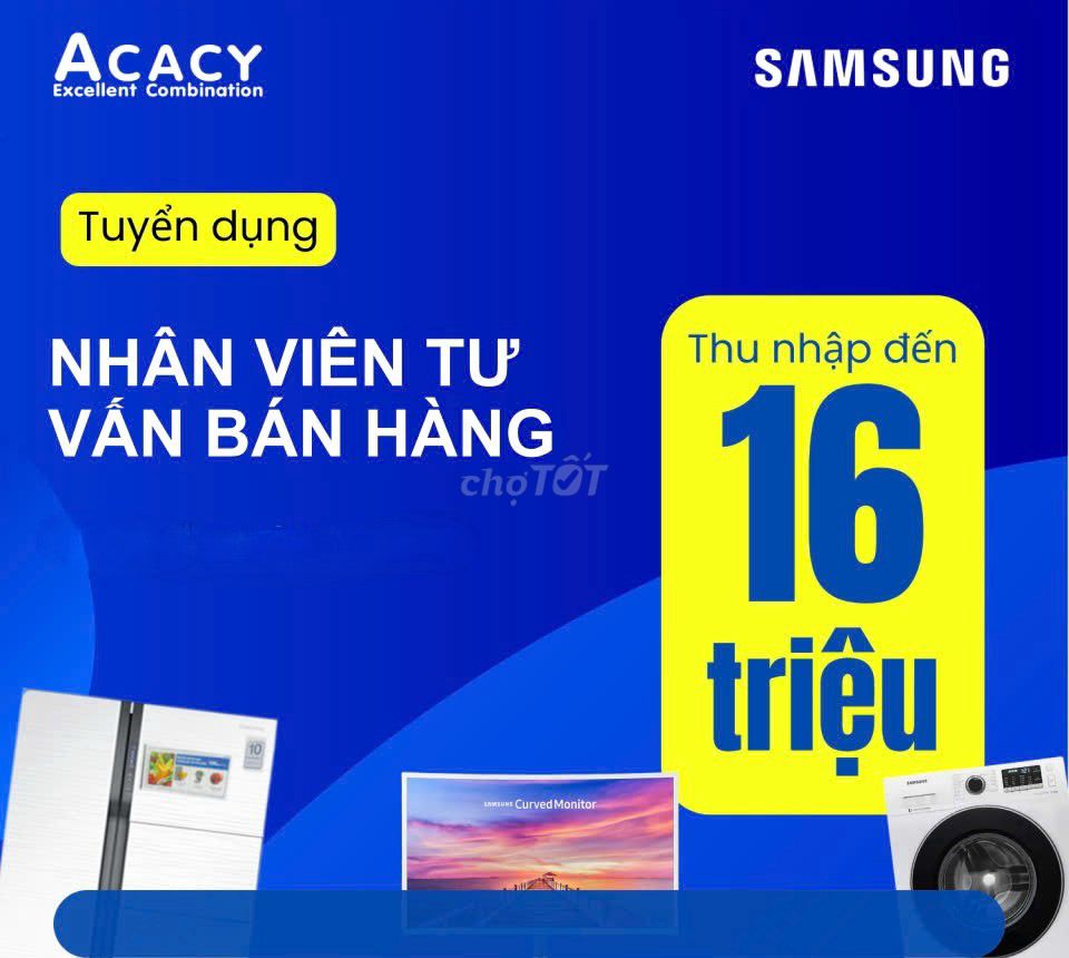 LA -  Cần Giuộc tìm NV tư vấn bán hàng Samsung