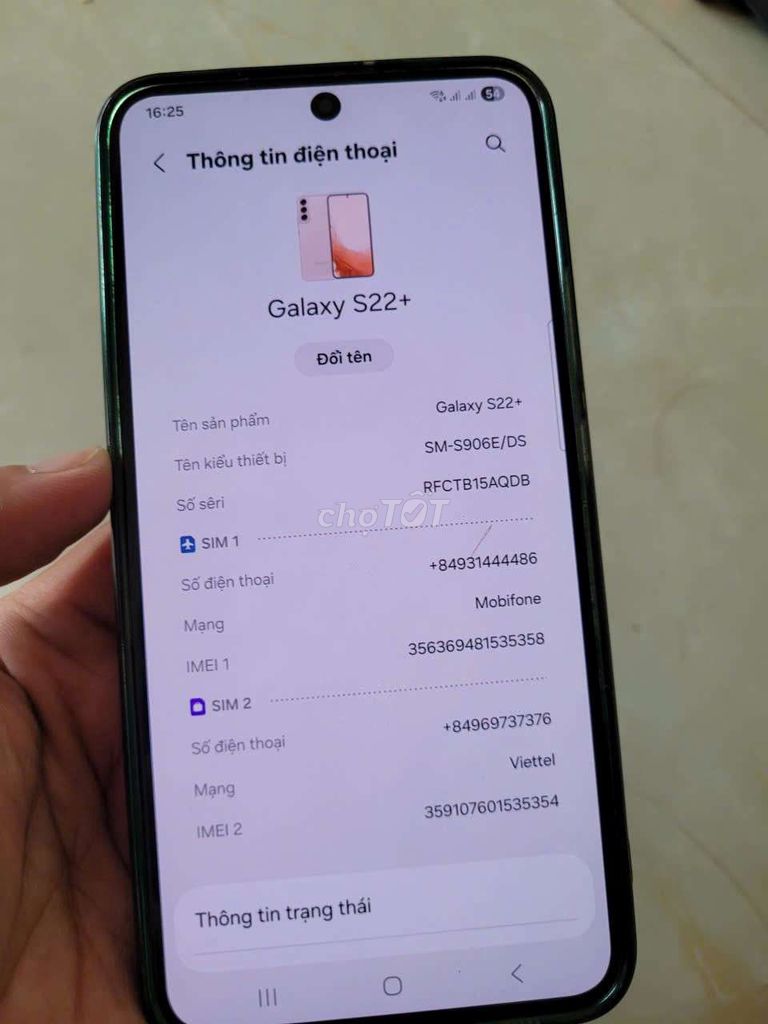 Samsung Galaxy S22+ Đen Đã sử dụng. Mua bán Điện thoại tại Quận Tân Phú Tp Hồ Chí Minh được đăng bởi VIET hình 1