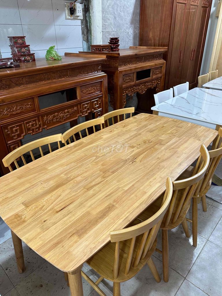 Bàn ăn Gỗ Hiện đại 4-6 ghế. Mua bán Bàn ghế tại Huyện Hóc Môn Tp Hồ Chí Minh được đăng bởi Nội Thất Hóc Môn hình 1