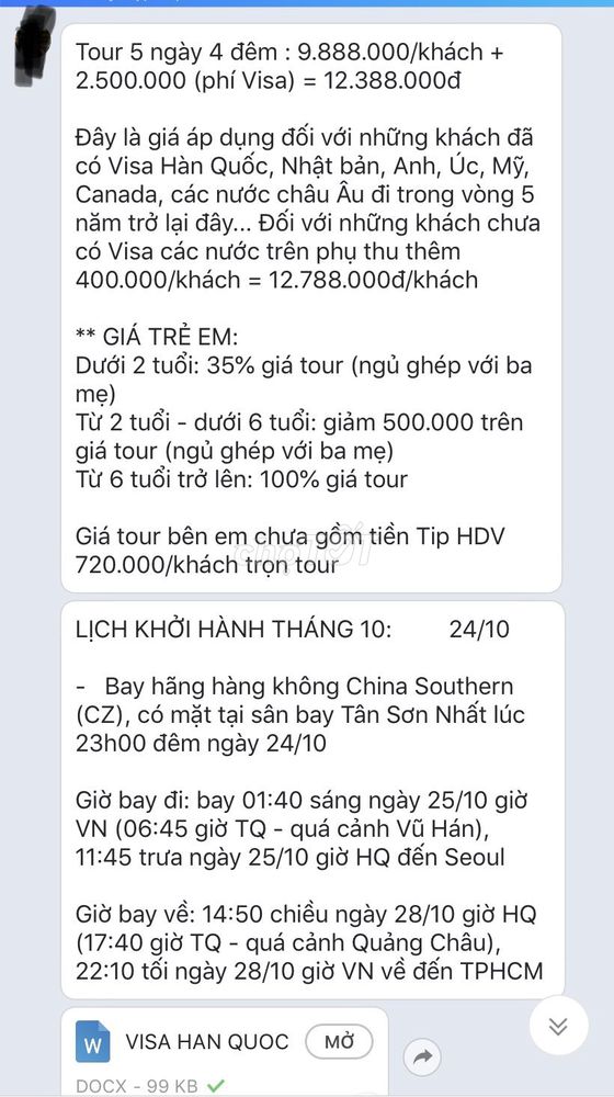 Bán tourd du lịch hàn quốc vào tháng 10.10.19