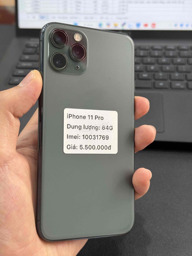 iPhone 11 Pro 64GB màu xanh, máy chức năng đầy đủ. Mua bán Điện thoại tại Thành phố Buôn Ma Thuột Đắk Lắk được đăng bởi Nguyễn Hoàng hình 1