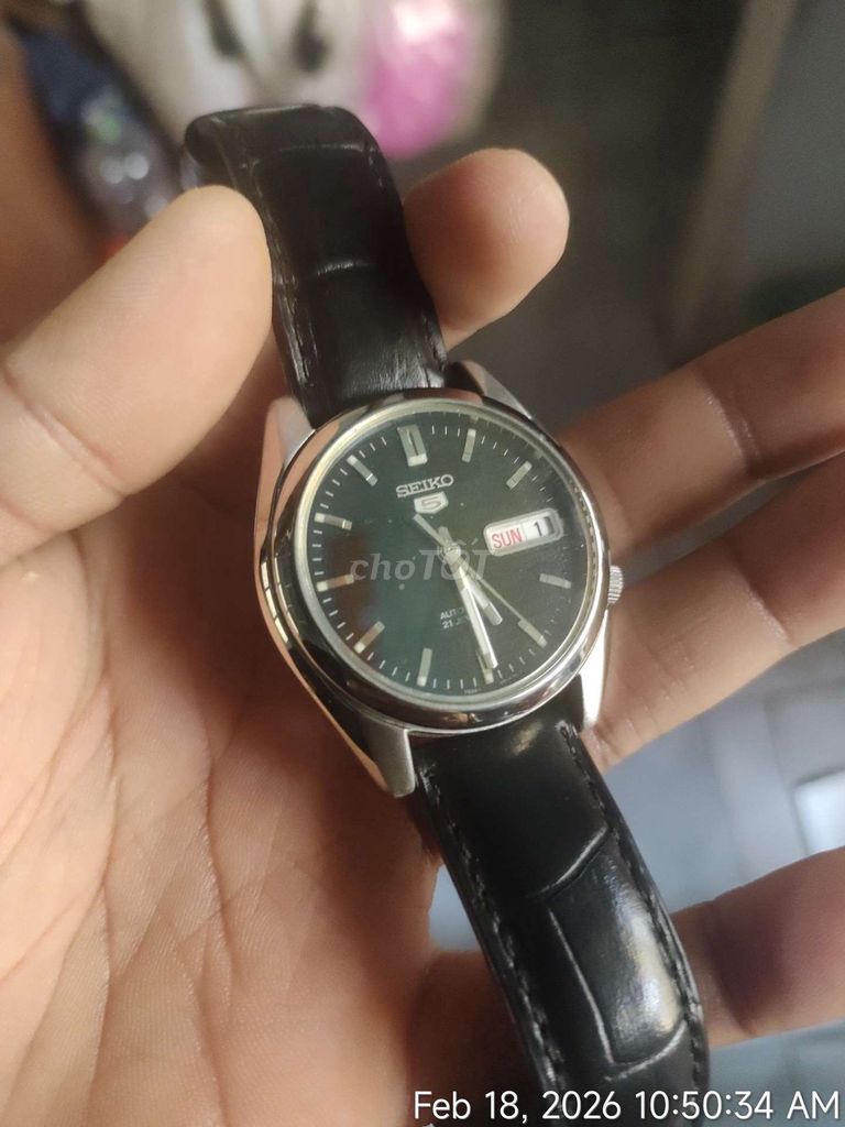Đồng hồ Seiko 5 Nam Đen. Mua bán Đồng hồ tại Thành phố Thủ Dầu Một Bình Dương được đăng bởi Nguyễn Hoàng Hiếu hình 1