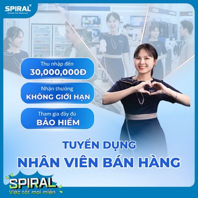 [THÁI BÌNH] AQUA TUYỂN DỤNG NHÂN VIÊN BÁN HÀNG