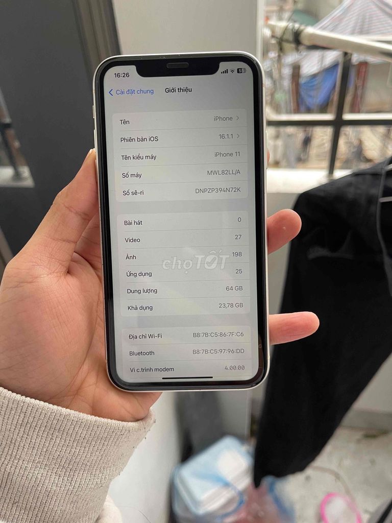 11 64gb zin ios 16. Mua bán Điện thoại tại Quận Bắc Từ Liêm Hà Nội được đăng bởi Nguyễn Tuấn Anh hình 1