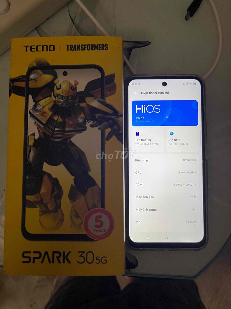 Tecno Spark 20 5G 128GB Xám. Mua bán Điện thoại tại Huyện Trần Đề Sóc Trăng được đăng bởi Hoàng Trương hình 1