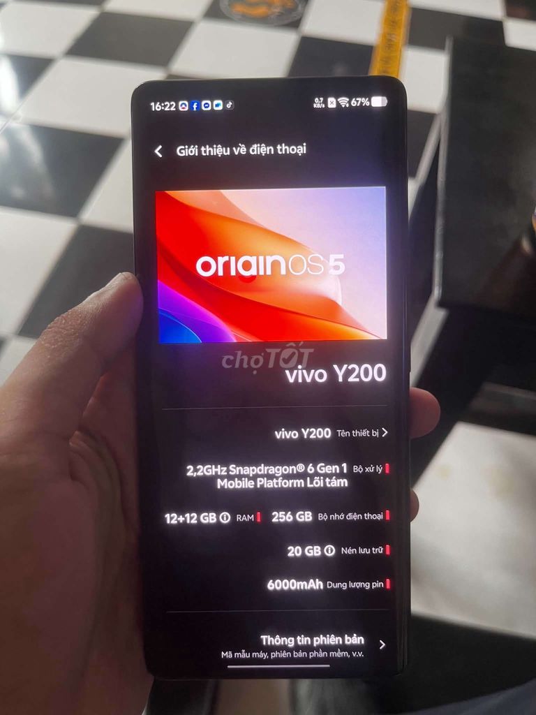 Vivo Y200 5G 12GB/256GB Snapdragon 6 Gen 1. Mua bán Điện thoại tại Thành phố Thủ Dầu Một Bình Dương được đăng bởi nguyen lam hình 1