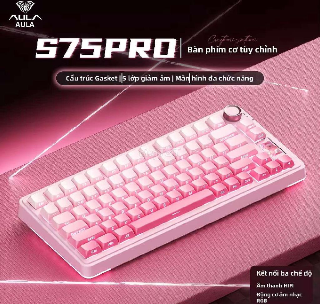 AULA S75PRO Hồng ShipCod toàn quốc. Mua bán Phụ kiện (Màn hình, Chuột...) tại Huyện Ea Kar Đắk Lắk được đăng bởi Kiệt Nguyễn hình 1
