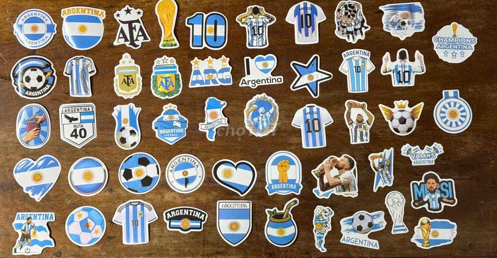 Sticker PVC Bóng đá Argentina 50 miếng chống nước. Mua bán Sở thích khác tại Quận Phú Nhuận Tp Hồ Chí Minh được đăng bởi Phiêu Diêu hình 1