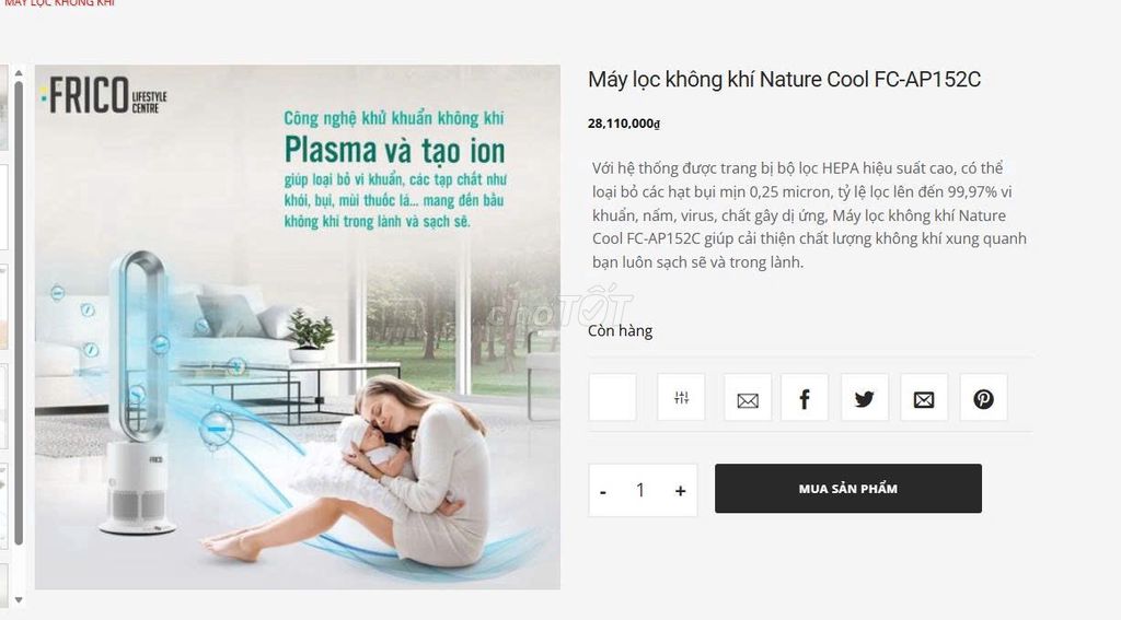Mua 1 Máy lọc không khí tặng kèm 1 máy lọc  AP162 . Mua bán Nội thất, đồ gia dụng khác tại Quận Gò Vấp Tp Hồ Chí Minh được đăng bởi Trang Chí Cường hình 1