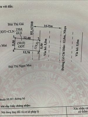 bán đất 69m2 gần cầu bà cô