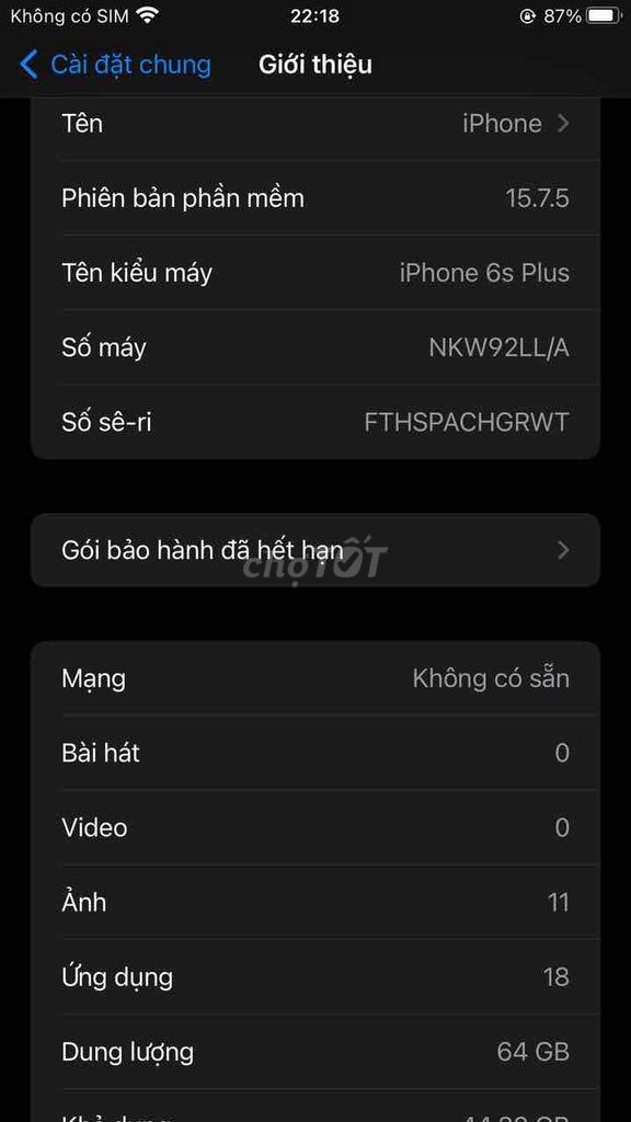 Dư Dùng Cần Bán ip6s Plus Quốc Tế Còn Vân Tay