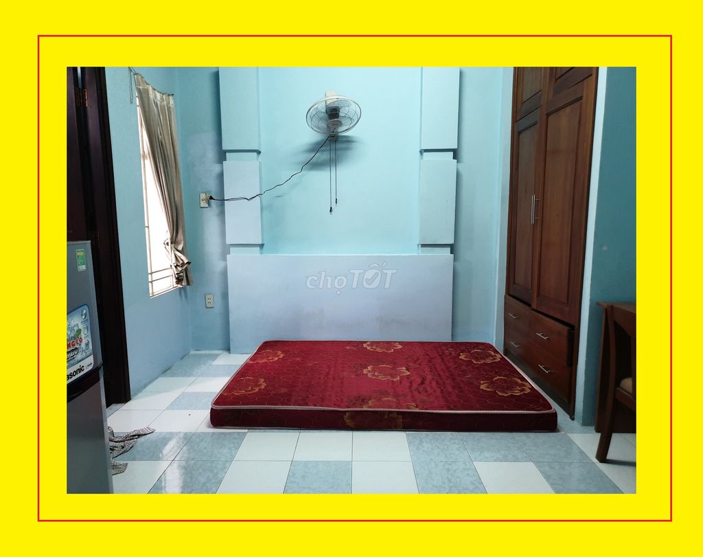 Phòng đối diện sthị Emart PVTrị, gần ĐH CNghiệp, lầu 2, full nội thất