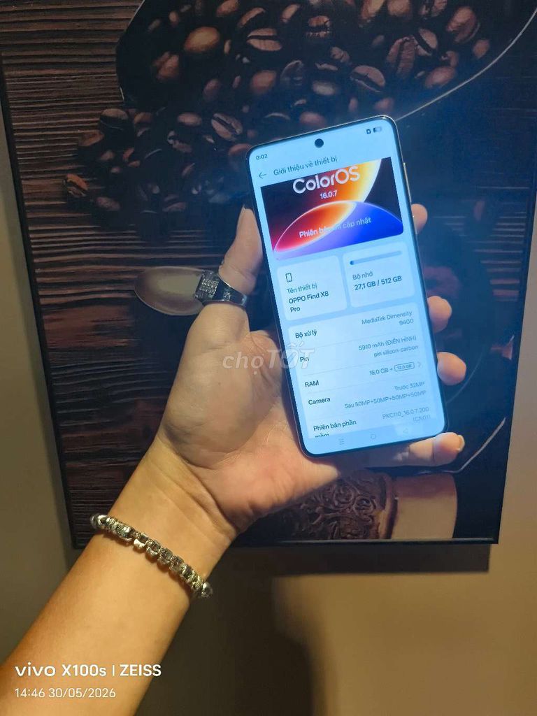 Oppo Find X8 Pro 16/512GB Trắng 97%. Mua bán Điện thoại tại Thành phố Thuận An Bình Dương được đăng bởi Đạt Bình Dương hình 1