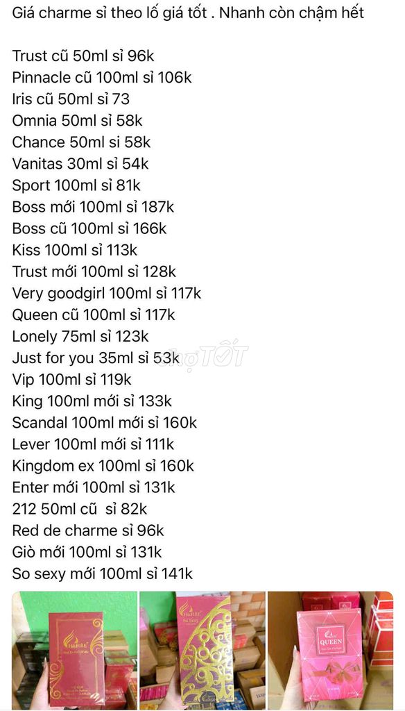 Nước hoa Charme Trust cũ 50ml. Mua bán Nước hoa tại Quận Tân Bình Tp Hồ Chí Minh được đăng bởi Phạm Nguyễn hình 1