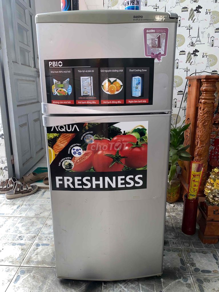 Tủ lạnh Sanyo 125l nguyên zin freeshjp bh3t