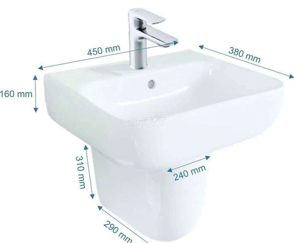 LAVABO TREO TƯỜNG 08 GỌN GÀNG ĐẸP