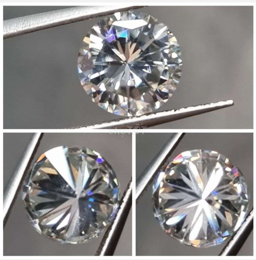 Moissanite Ấn 8.0 mm made India