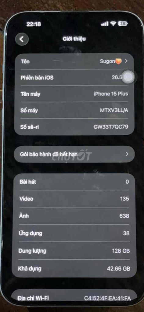 Apple iPhone 15 Plus 128GB Trắng. Mua bán Điện thoại tại Quận Sơn Trà Đà Nẵng được đăng bởi Ps hình 1