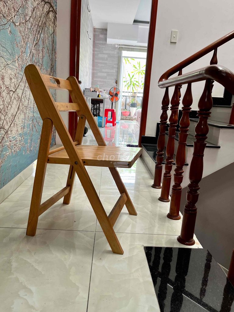 Ghế xếp gỗ tự nhiên vân gỗ sáng. Mua bán Bàn ghế tại Quận Bình Tân Tp Hồ Chí Minh được đăng bởi Trân  hình 1