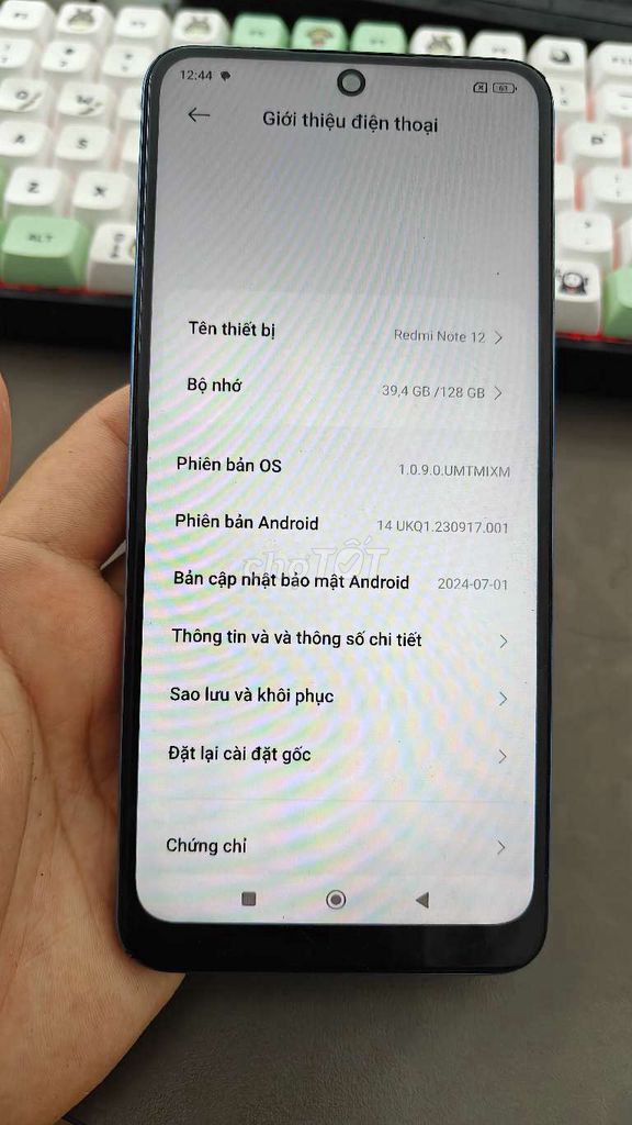 Xiaomi Redmi Note 12 128GB Xanh. Mua bán Điện thoại tại Thành phố Thủ Đức Tp Hồ Chí Minh được đăng bởi Điện Thoại Giá Tốt hình 1