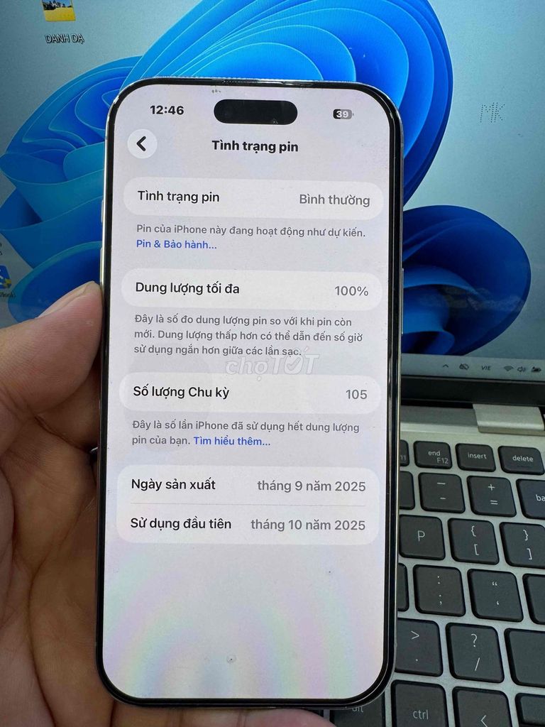 Apple iPhone Air 256GB Trắng 99%. Mua bán Điện thoại tại Quận 6 Tp Hồ Chí Minh được đăng bởi QUỐC THIÊN BÁN GÓP 0 ĐỒNG  hình 1