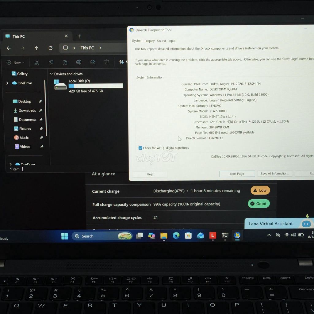 Lenovo Thinkpad T14 gen 3 i7 16GB/512GB 14 inch Đen. Mua bán Laptop tại Quận Cầu Giấy Hà Nội được đăng bởi Hội Đồ Điện Tử hình 1