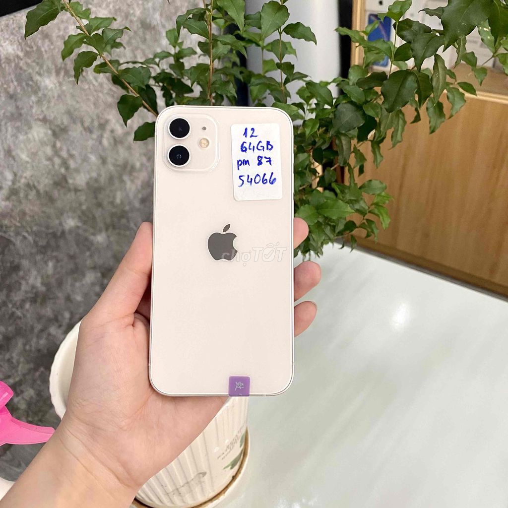 IPHONE 12 TRẮNG - 64GB -  GÓP BAO ĐẬU