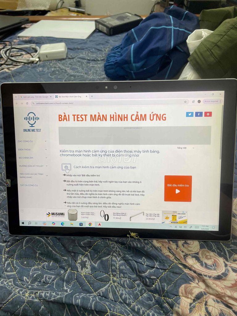 Microsoft Surface Pro 4 i5-6300U 4GB/128GB. Mua bán Máy tính bảng tại Quận Thanh Xuân Hà Nội được đăng bởi TrầnK hình 1