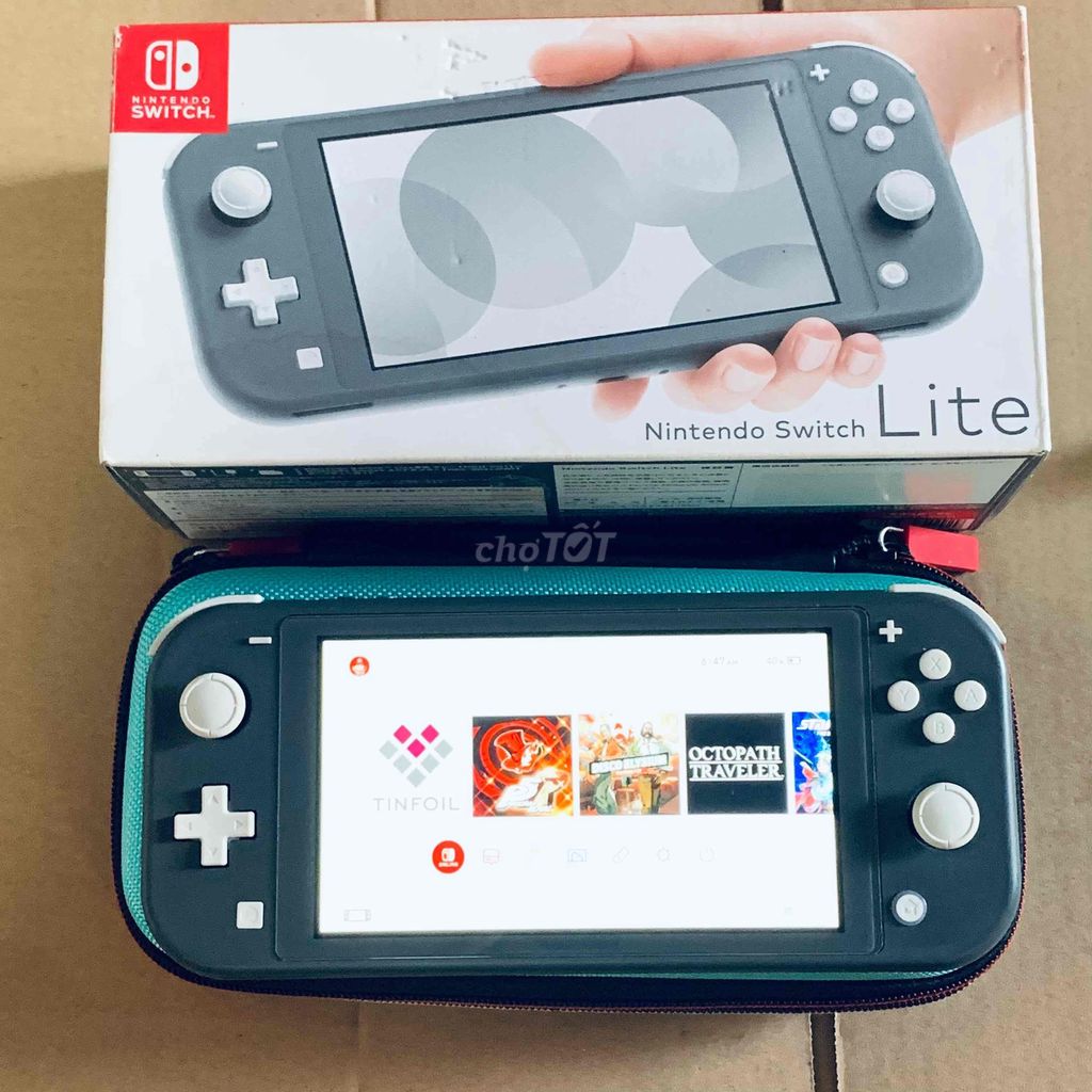 Nintendo Switch Lite Gray 99% Fullbox Hack 128GB