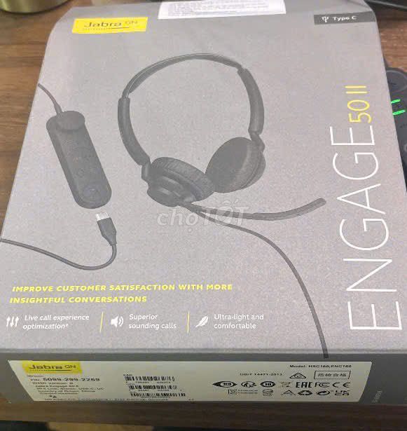 Tai nghe Jabra Engage 50 II Đen. Mua bán Tivi, Âm thanh tại Quận Tân Bình Tp Hồ Chí Minh được đăng bởi Thanh Trang hình 1