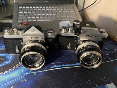 máy ảnh film Nikon F gù chùa kèm lens 50 f1.4