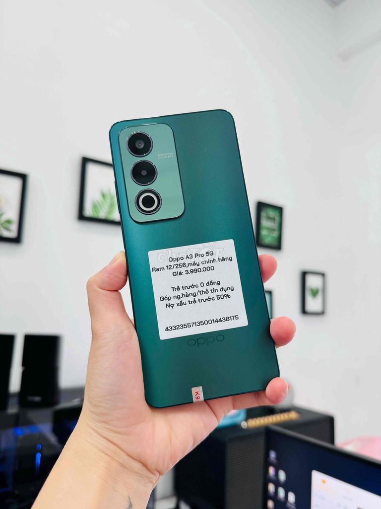 Oppo A3 Pro 5G 256GB Xanh ( hỗ trợ góp). Mua bán Điện thoại tại Thành phố Long Xuyên An Giang được đăng bởi Ngân KNmobile An Giang  hình 1