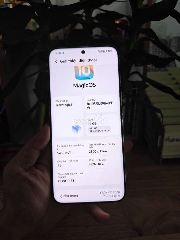Honor Magic 6 12/256GB Pin 100 Trắng. Mua bán Điện thoại tại Quận Gò Vấp Tp Hồ Chí Minh được đăng bởi Nhi hình 1