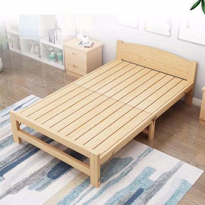 Giường ngủ gỗ thông 60x200 cm gấp gọn tiện dụng