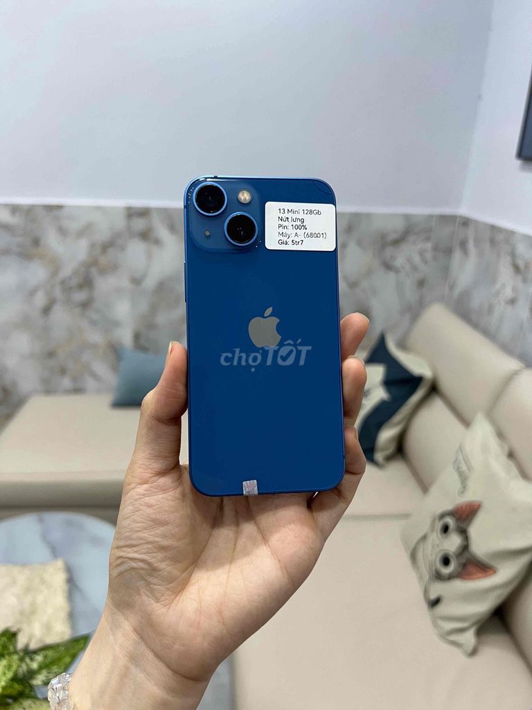 Apple iPhone 13 Mini 128GB Xanh Nứt lưng. Mua bán Điện thoại tại Huyện Hóc Môn Tp Hồ Chí Minh được đăng bởi SIRI STORE HCM hình 1