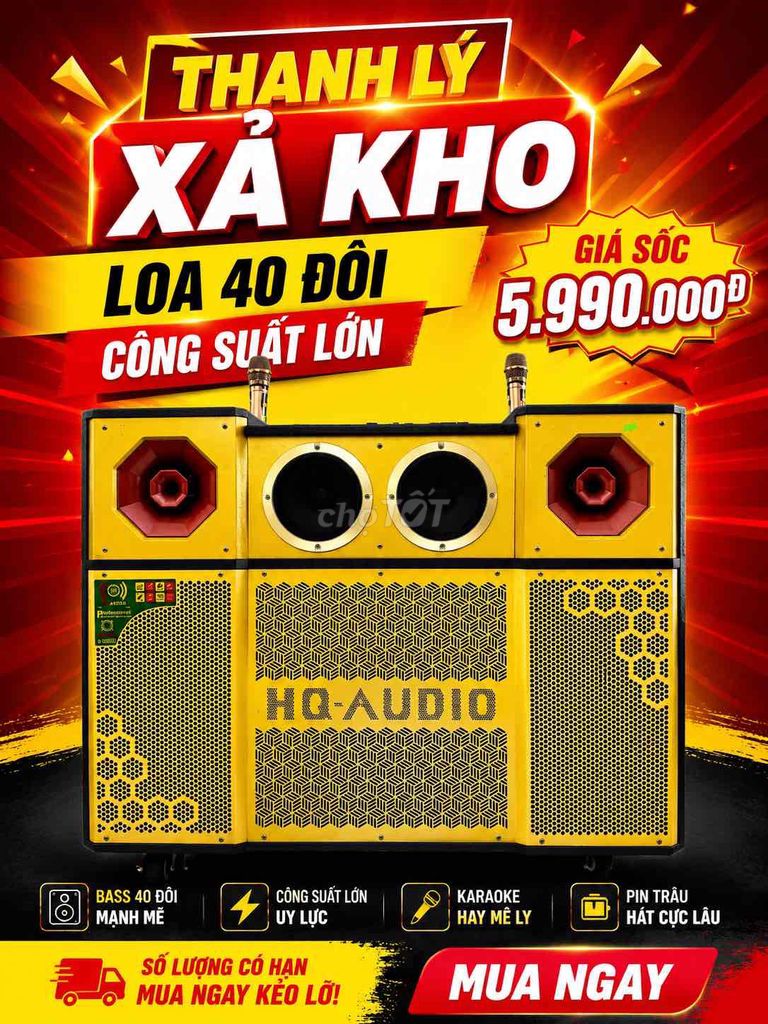 Loa kéo HQ-AUDIO Vàng. Mua bán Tivi, Âm thanh tại Huyện Phụng Hiệp Hậu Giang được đăng bởi XE ĐẠP ĐIỆN LOA KÉO HÙNG PHÁT HẬU GIANG hình 1