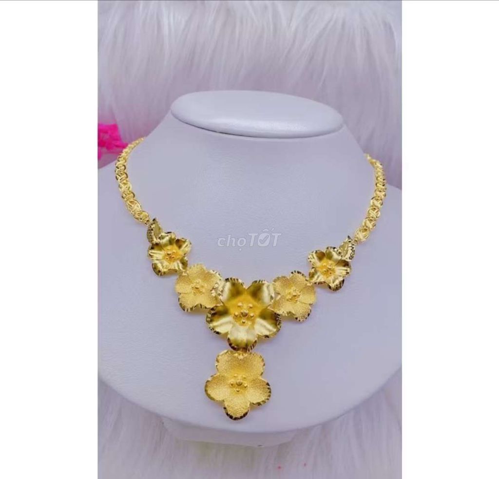 Dây chuyền + Vòng tay mạ 24k