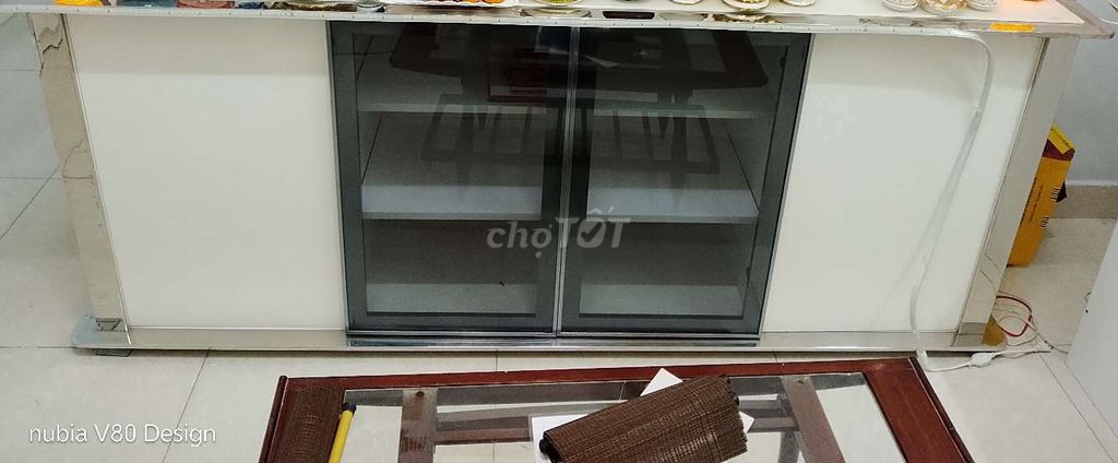 Kệ tivi Đá Inox Kính Trắng Bạc. Mua bán Tủ, kệ gia đình tại Quận 6 Tp Hồ Chí Minh được đăng bởi MR VỸ hình 1