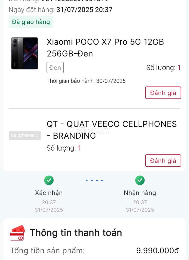 Xiaomi POCO X7 Pro 5G 256GB Đen. Mua bán Điện thoại tại Thành phố Cao Lãnh Đồng Tháp được đăng bởi Aan hình 1