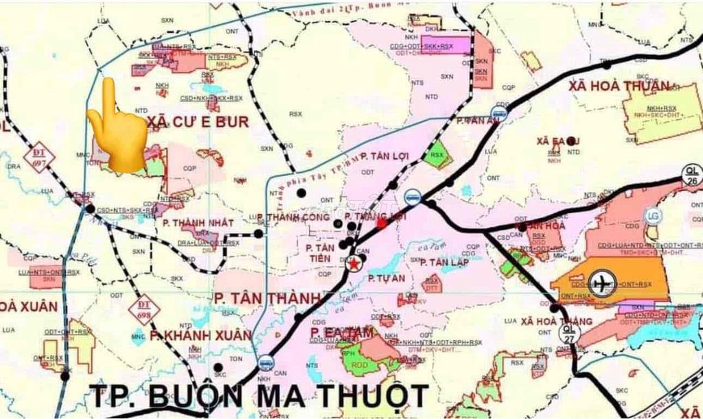 BÁN 8 SÀO ĐẤT THÔN 8 - CƯ ÊBUR - MẶT TIỀN DÀI