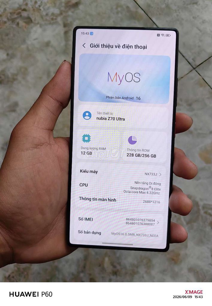 Nubia Z70 Ultra 12GB/256GB Đen Đã dùng. Mua bán Điện thoại tại Quận 10 Tp Hồ Chí Minh được đăng bởi Ngọc Trắng hình 1