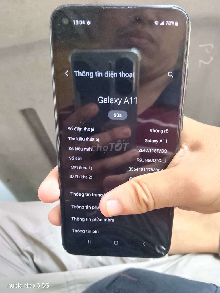 Samsung Galaxy A11 3GB/32GB Đen. Mua bán Điện thoại tại Quận Hà Đông Hà Nội được đăng bởi Phan Việt Anh hình 1