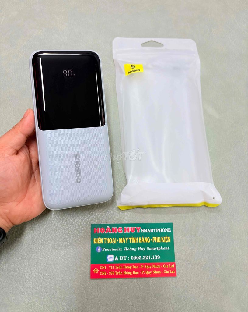 Sạc dự phòng BASEUS 20.000 mAh - KÈM DÂY SẠC NHANH. Mua bán Phụ kiện (Màn hình, Chuột...) tại Thành phố Qui Nhơn Bình Định được đăng bởi Hoàng Trinh hình 1