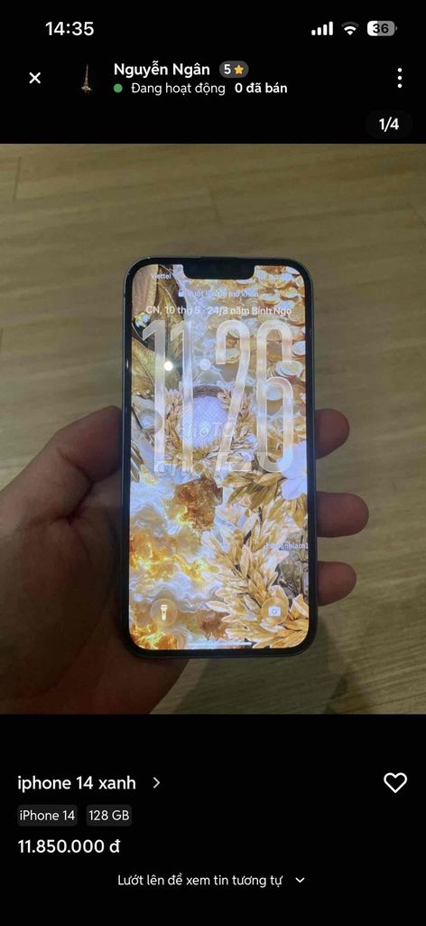 iPhone 14 128GB Xanh 95%. Mua bán Điện thoại tại Huyện Hóc Môn Tp Hồ Chí Minh được đăng bởi Nguyễn Ngân hình 1