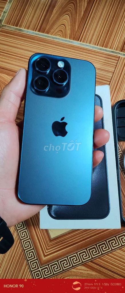 Apple iPhone 15 Pro 128GB Xanh. Mua bán Điện thoại tại Huyện Bình Chánh Tp Hồ Chí Minh được đăng bởi Phophicong hình 1