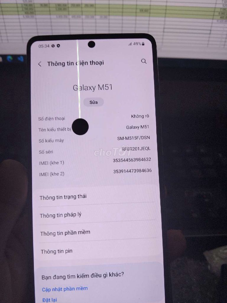 Samsung Galaxy M51 Trắng. Mua bán Điện thoại tại Huyện Thanh Trì Hà Nội được đăng bởi Hưng Vũ hình 1