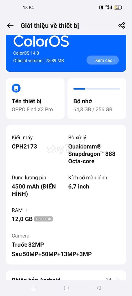 OPPO Find X3 Pro 12GB/256GB Xanh. Mua bán Điện thoại tại Thành phố Biên Hòa Đồng Nai được đăng bởi quốc huy hình 1