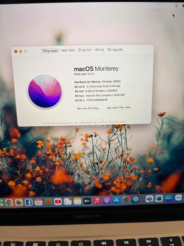 Apple MacBook Air 2020 i3 8GB/256GB. Mua bán Laptop tại Quận Hà Đông Hà Nội được đăng bởi Chien Nguyen hình 1